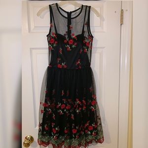 Black and Red mini dress